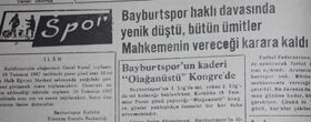 13 Temmuz 1987... Bayburt Postası