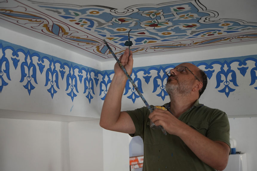 Bayburttaki Velisaban Camii Nakkaslarin Hunerleriyle Yenileniyor2
