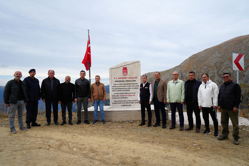 Derebasi Virajlarina Bolgenin Simgesi Kunye Tasi Dikildi2