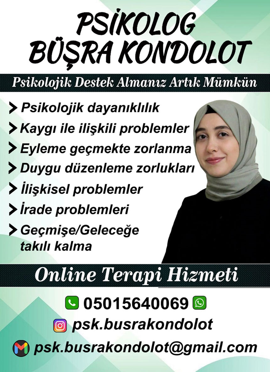Psikolog Busra Kondolot Online Terapi Hizmeti 1