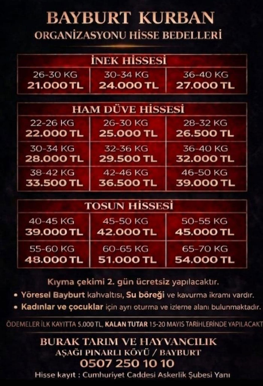 Kurban Bayrami Hazirliklari Tamam Bayburt Burak Tarimdan Kapsamli Hizmet Paketi1
