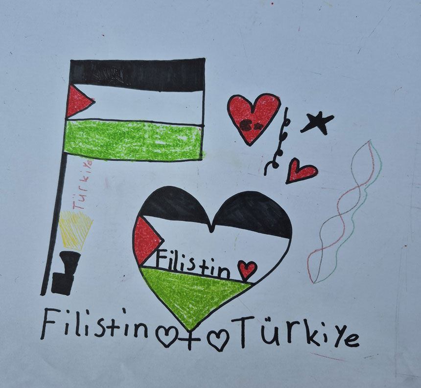 Bayburtlu Cocuklardan Gazzedeki Yasitlarina Umut Tuvali2