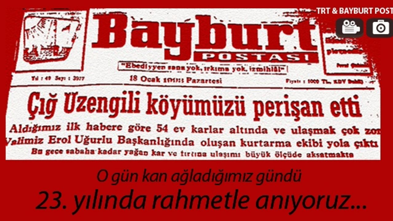 Üzengili Çığ Felaketi'nin 23'üncü yılında