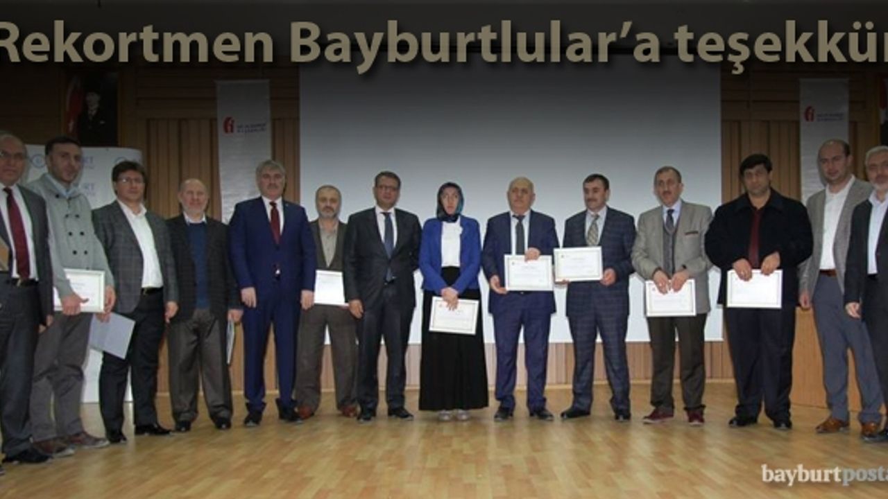 Ağbal'dan vergi rekortmenlerine teşekkür belgesi