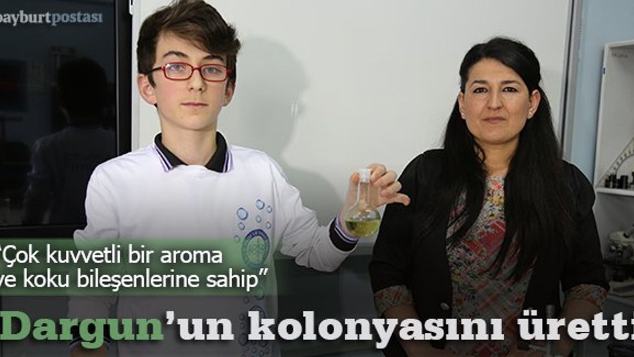 'Dargun'dan kolonya üretip TÜBİTAK'a sundu