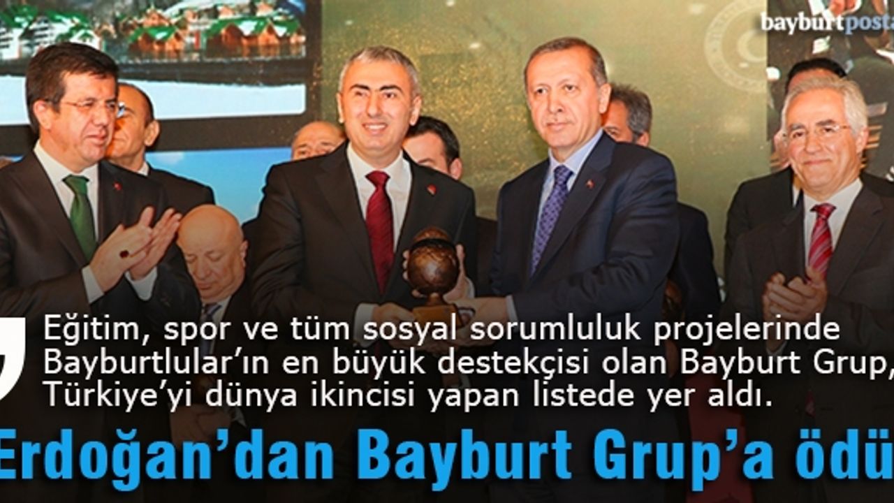 Bayburt Grup'a Cumhurbaşkanı Erdoğan'dan ödül