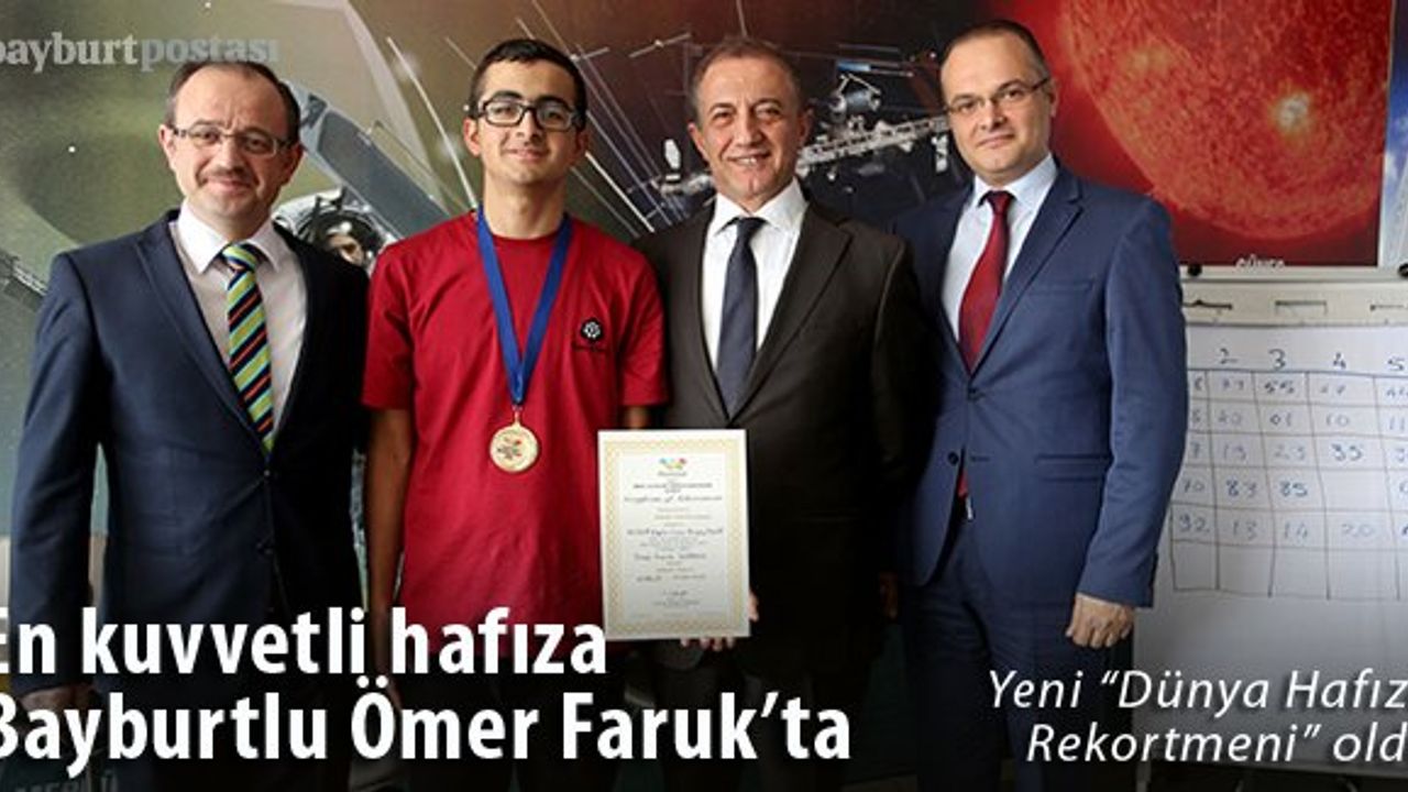 İlk Türk Dünya Hafıza Rekortmeni Bayburt'tan