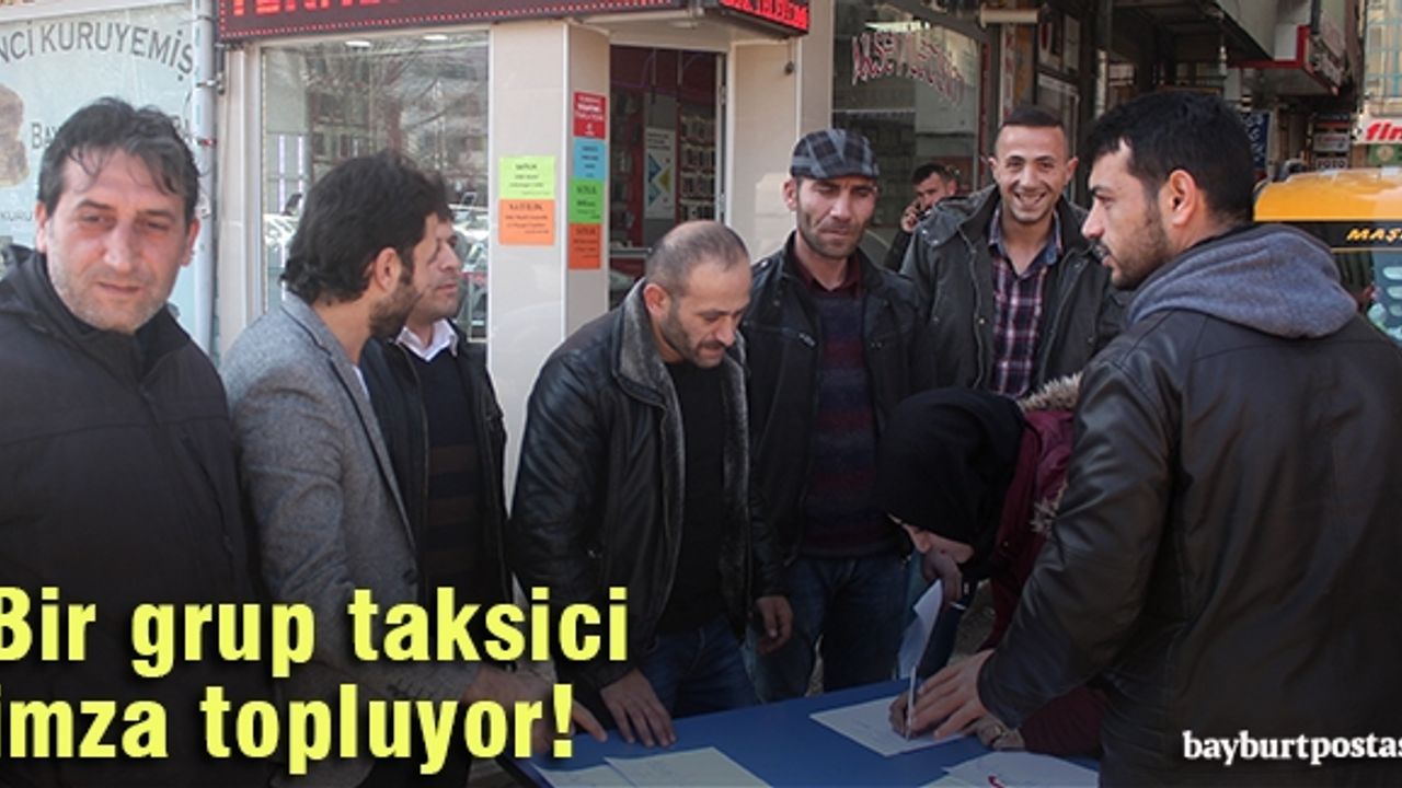 Taksiciler 'bozuk yollar' için imza topluyor