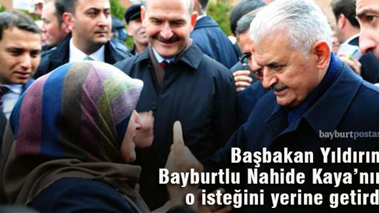 Başbakan Yıldırım Bayburtlu vatandaşın ricasını kıramadı
