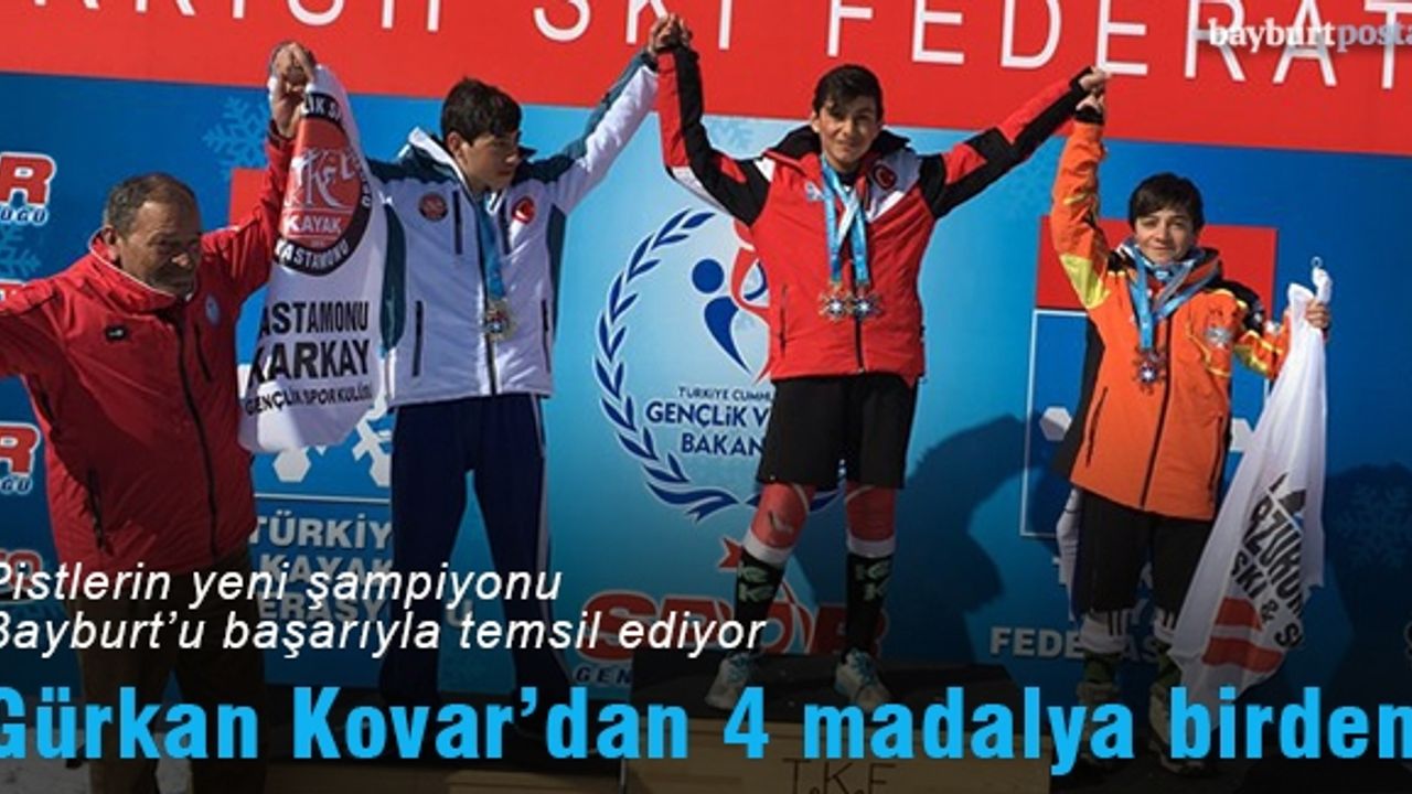 Gürkan Kovar'dan 4 madalya birden