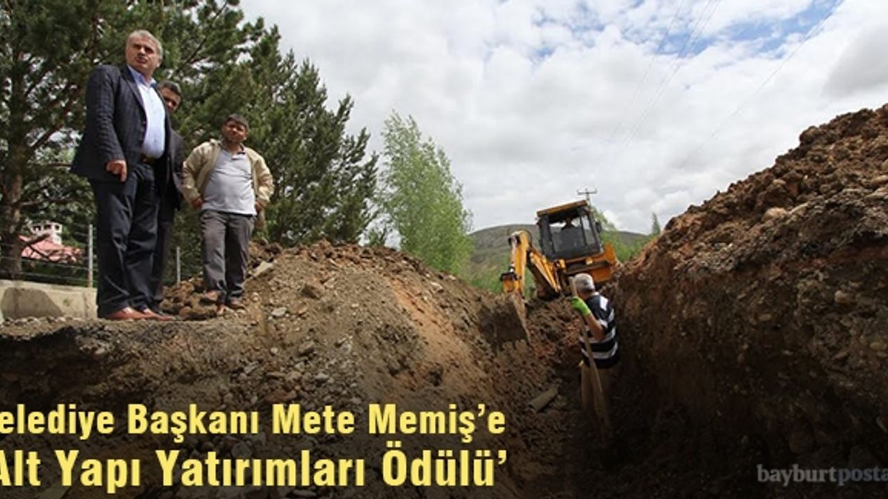 Başkan Memiş’e 'Alt Yapı Yatırımları Ödülü'