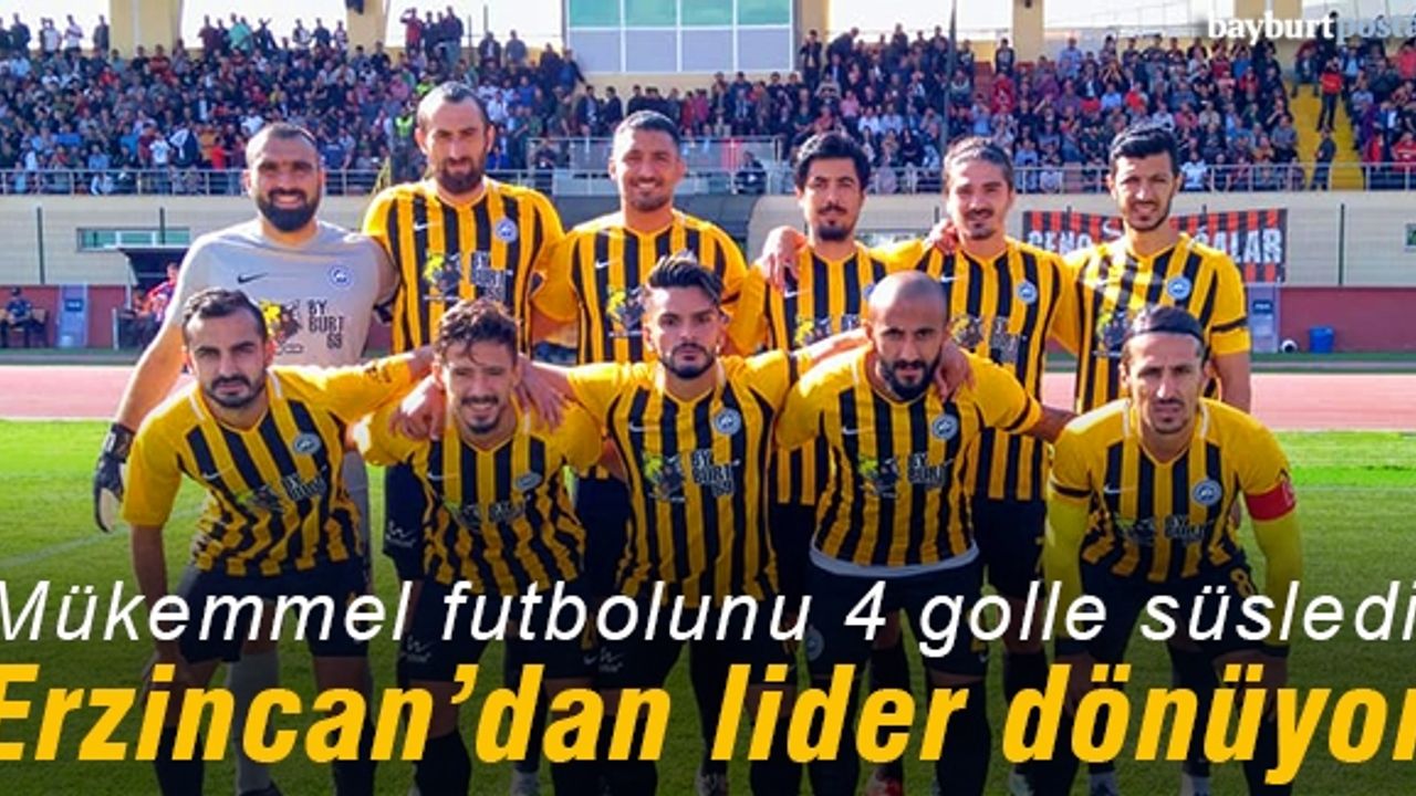Erzincan'dan farklı galibiyetle lider döndü