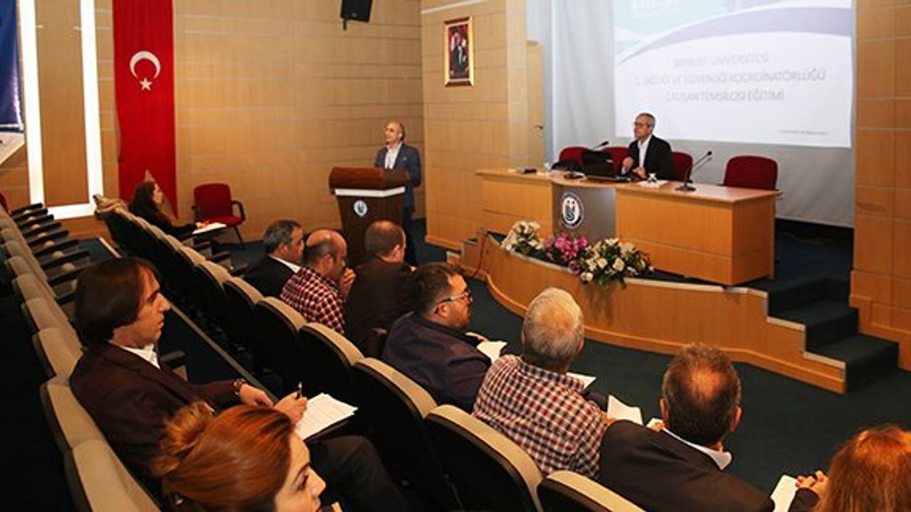 Üniversitede İş Güvenliği Eğitim semineri verildi