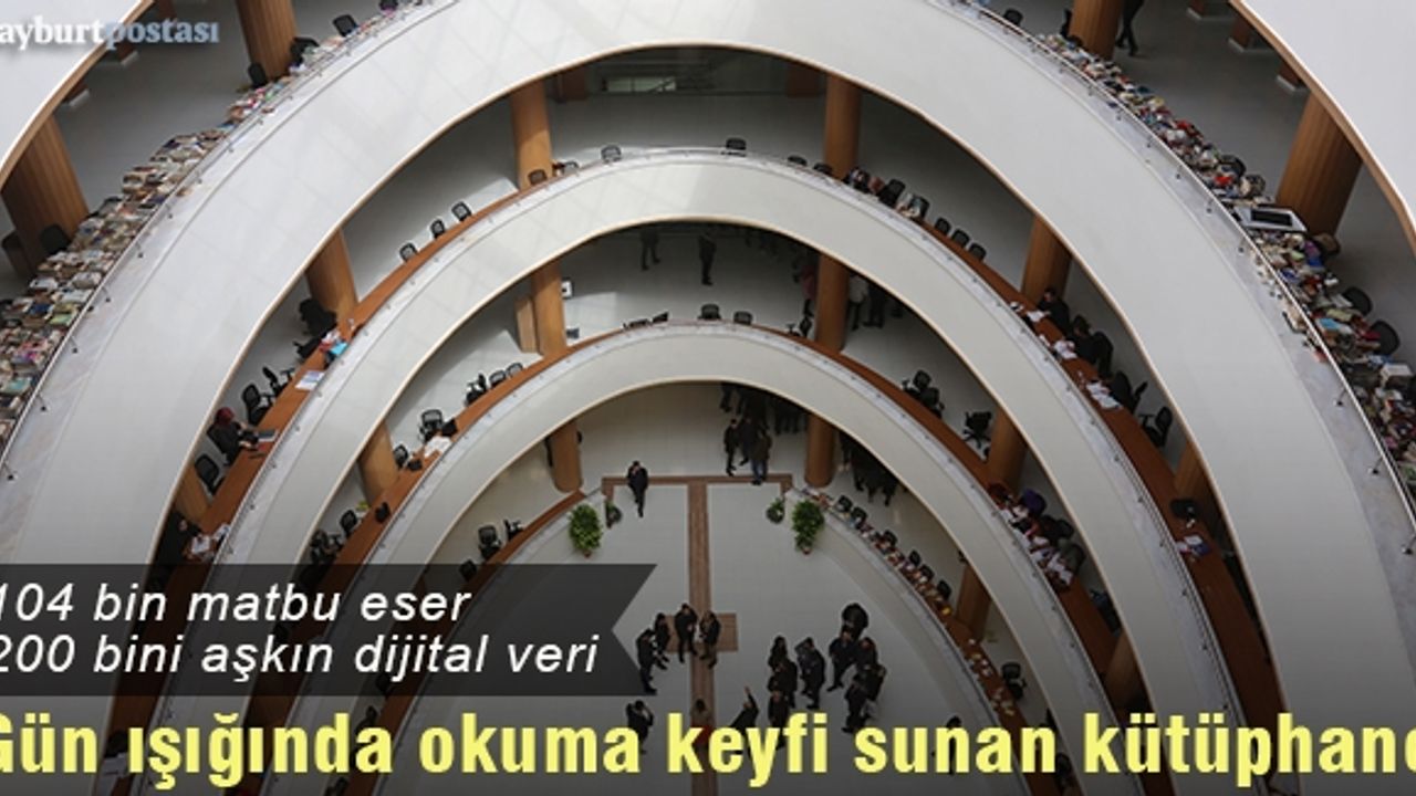Gün ışığında okuma keyfi sunan kütüphane