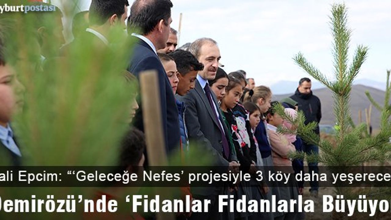 Vali Cüneyt Epcim, Demirözü'nde öğrencilerle fidan dikti