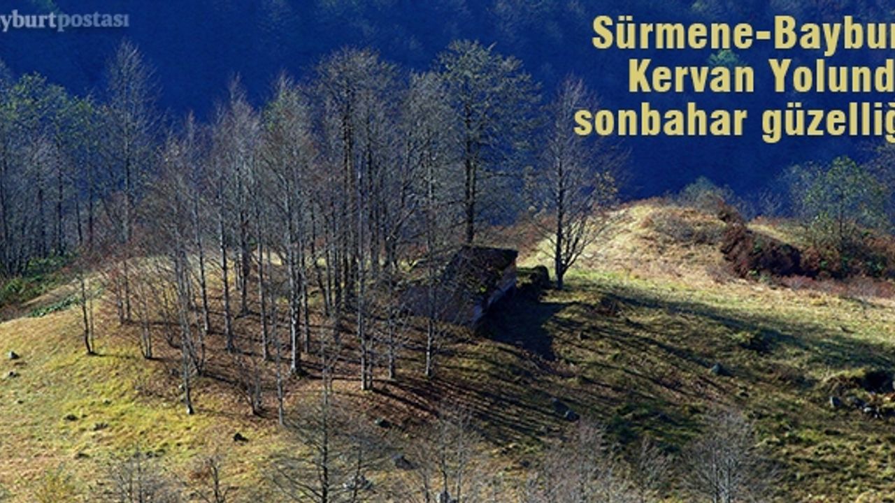 Tarihi Sürmene-Bayburt kervan yolunda sonbahar güzelliği