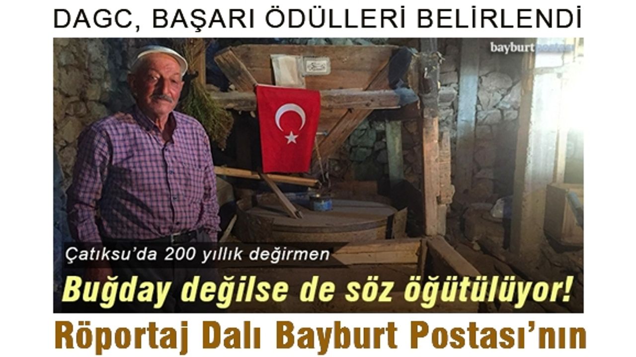 Bayburt Postası'na röportaj dalında başarı ödülü
