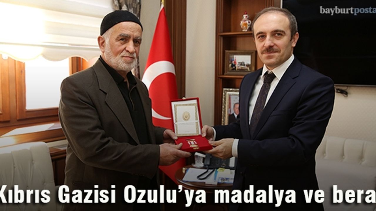Kıbrıs Gazisi Ozulu'ya madalya ve beratı verildi