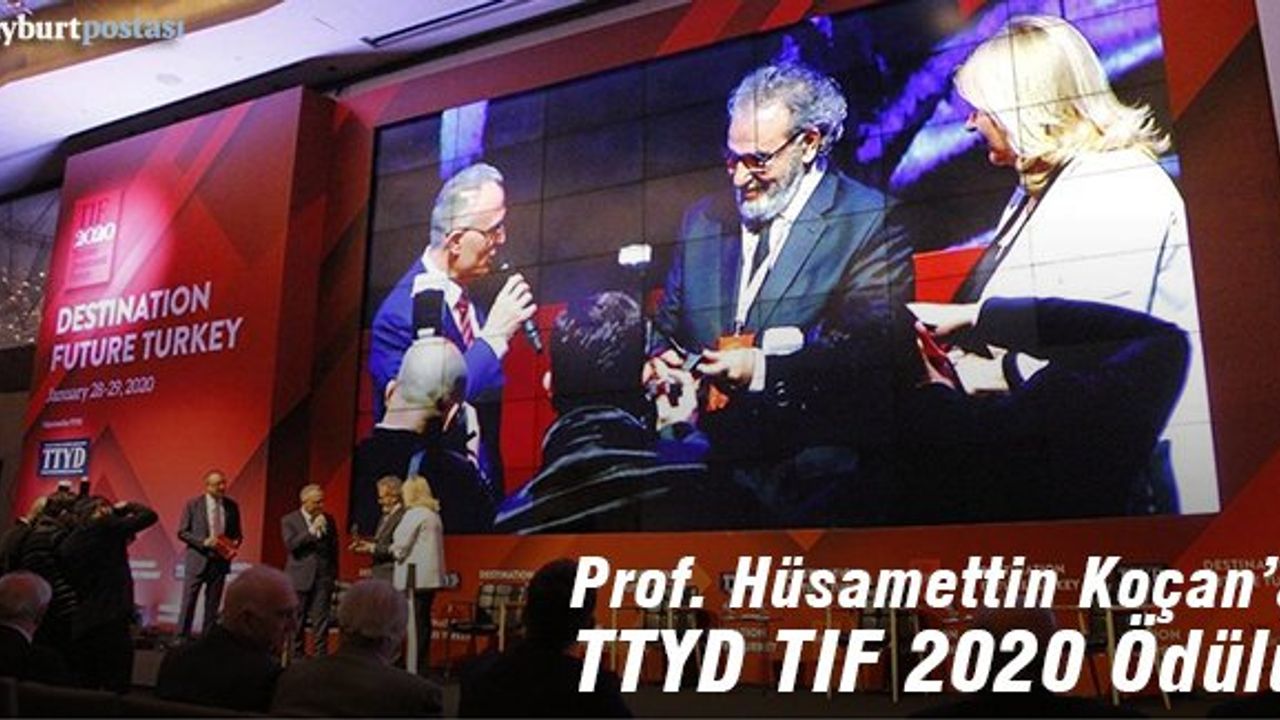 Prof. Koçan’a TTYD TIF 2020 Ödülü