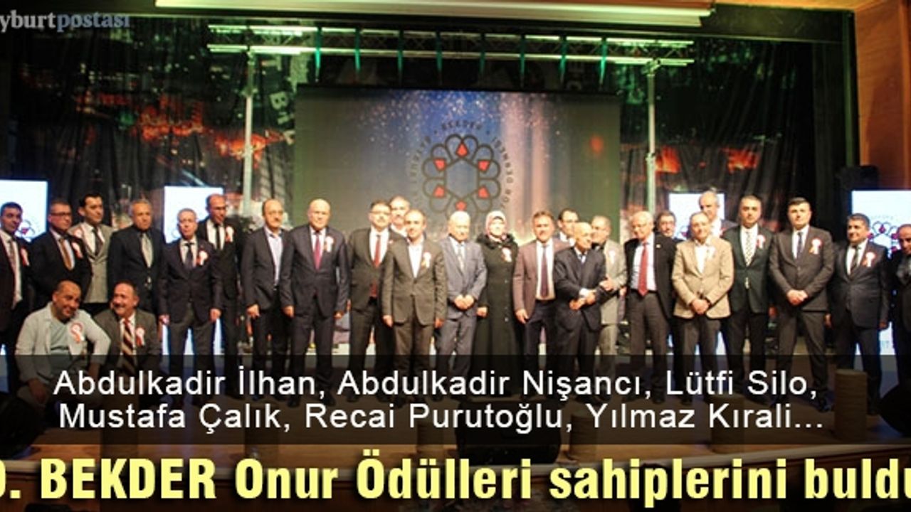9. BEKDER Onur Ödülleri sahiplerini buldu