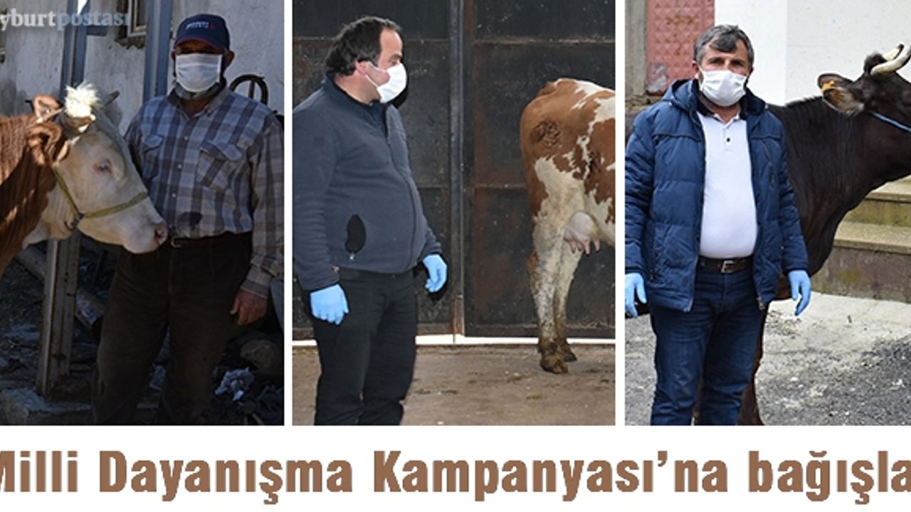Bayburtlu çiftçilerden “Biz Bize Yeteriz” kampanyasına bağışlar