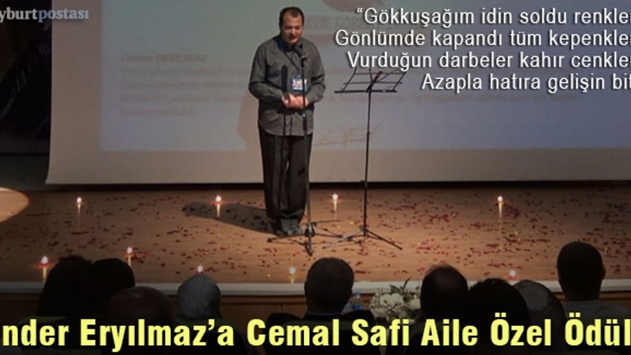 Şair Önder Eryılmaz’a Cemal Safi Aile Özel Ödülü