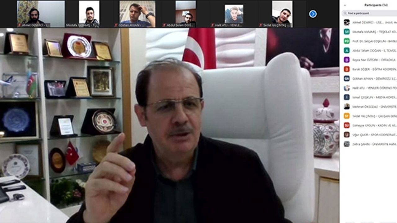 Rektör Coşkun'dan telekonferansla sohbet