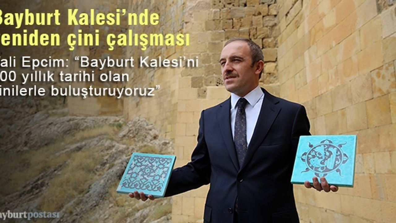 Bayburt Kalesi'nde yeniden çini çalışması