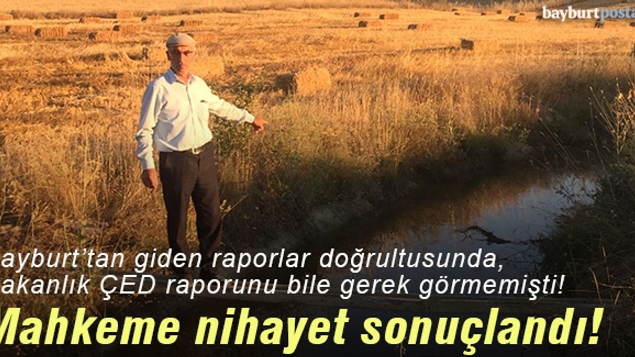 Mahkeme sonuçlandı: Dikmetaş'taki HES Projesi iptal!