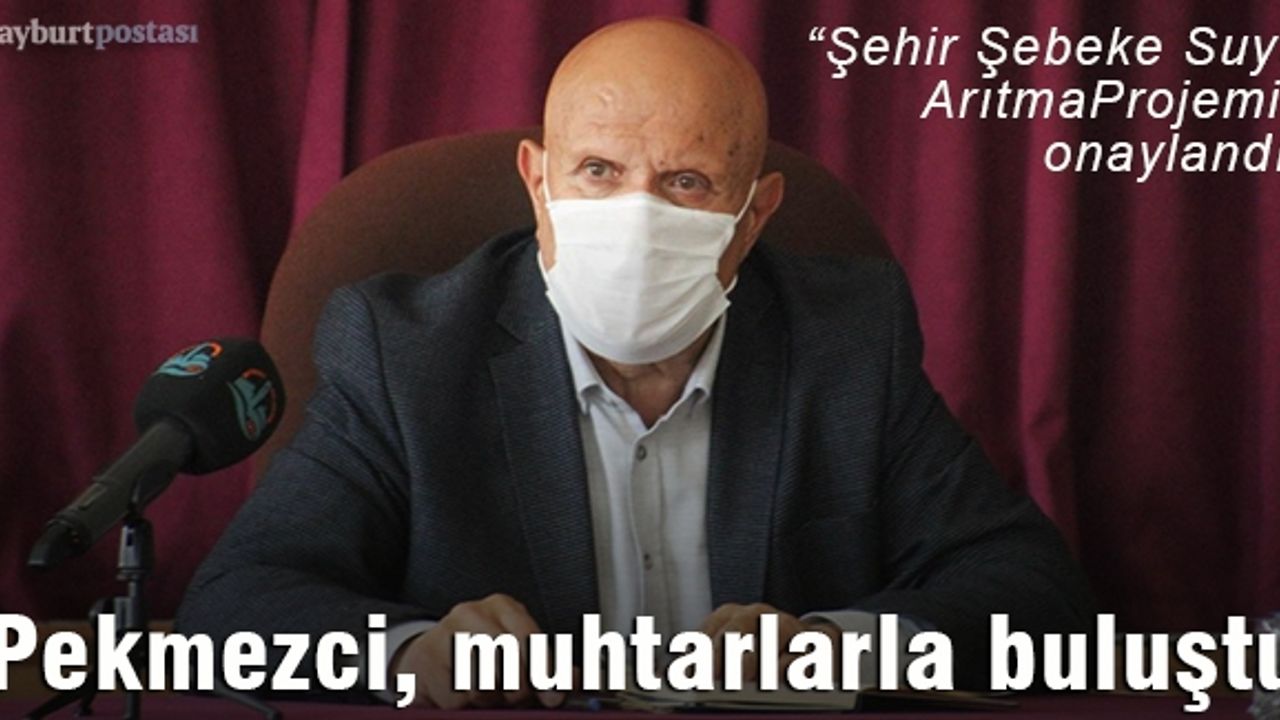 Pekmezci: "Şehir Şebeke Suyu Arıtma Projemiz Onaylandı"