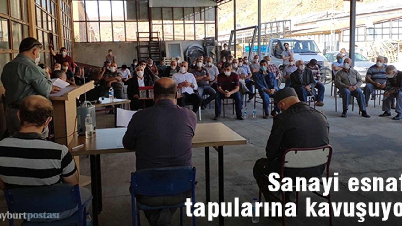 Sanayi esnafı ekim ayında tapularını almaya başlıyor