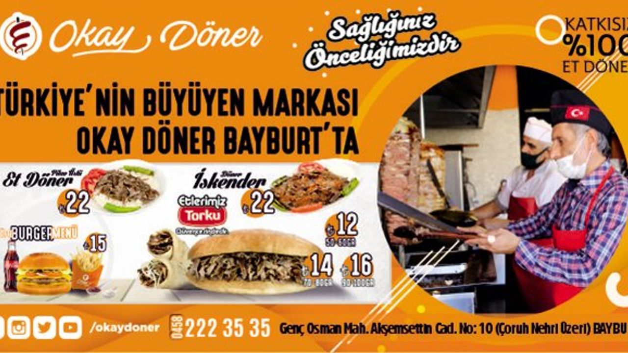 Türkiye'nin Büyüyen Markası Okay Döner Bayburt'ta