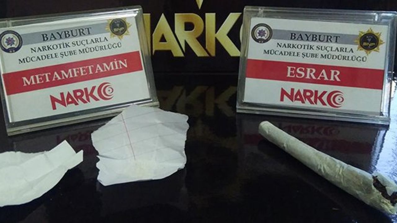 Bayburt'ta metamfetamin maddesi ele geçirildi!