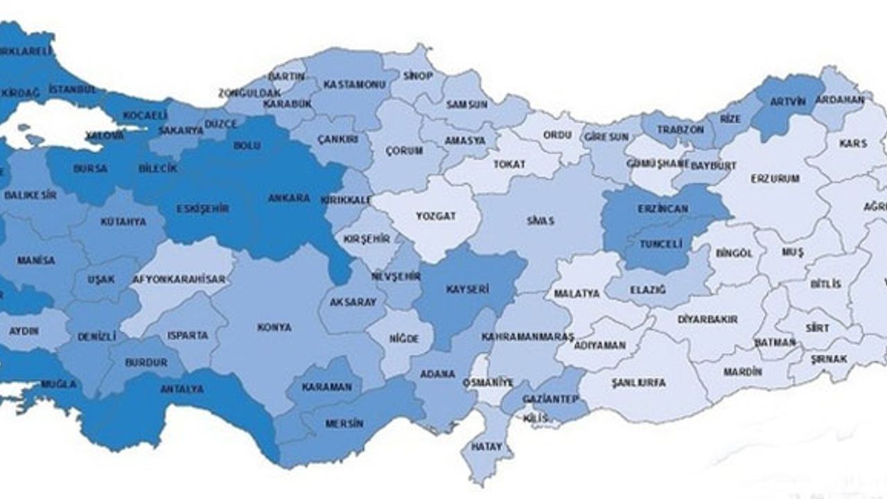 2019 yılında gayri safi yurtiçi hasılası en düşük il Bayburt