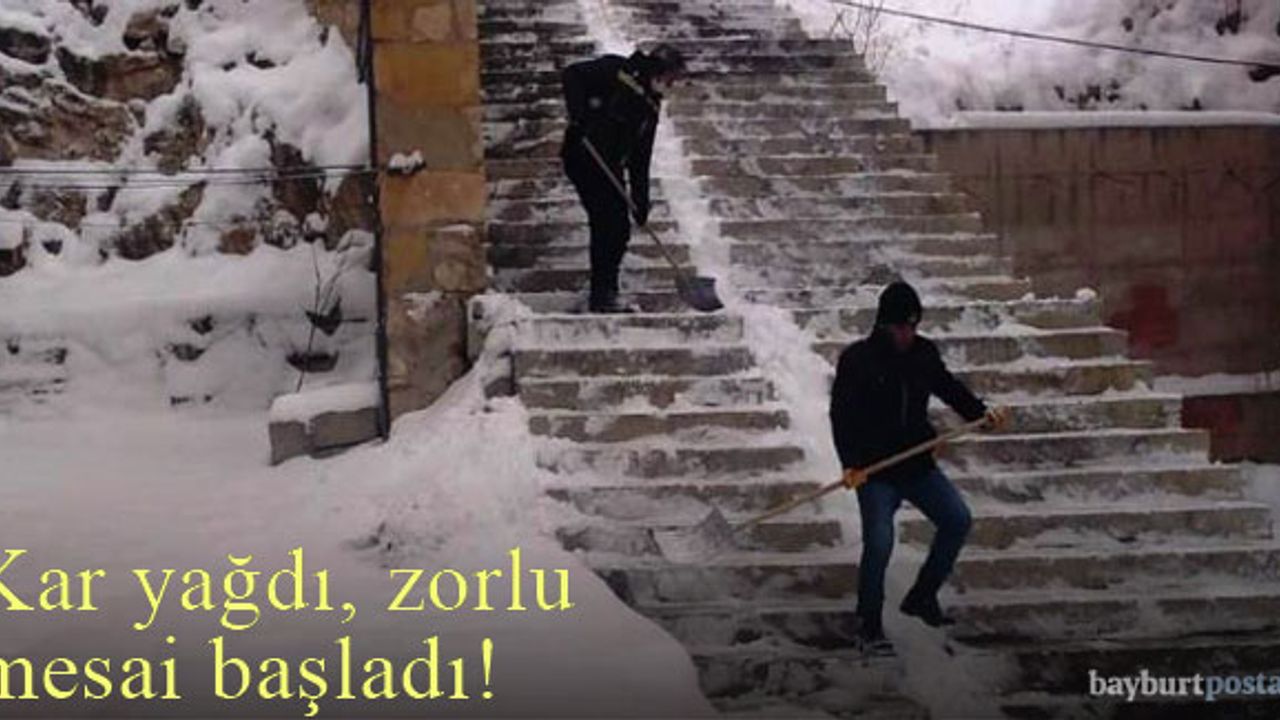Kar yağdı, zorlu mesai başladı!