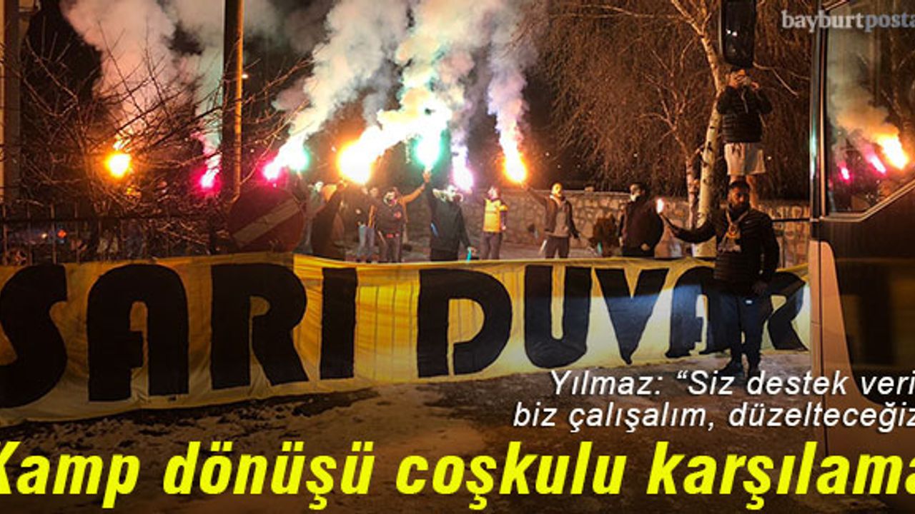 'Sarı Duvar' taraftar grubundan coşkulu karşılama