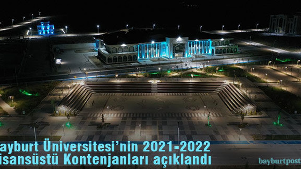 Bayburt Üniversitesi'nin 2021-2022 Güz Yarıyılı Lisansüstü Kontenjanları Açıklandı