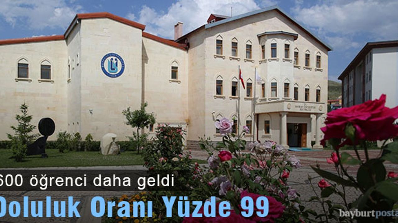Bayburt Üniversitesi Önlisans Bölümleri %99 Doluluk Oranında
