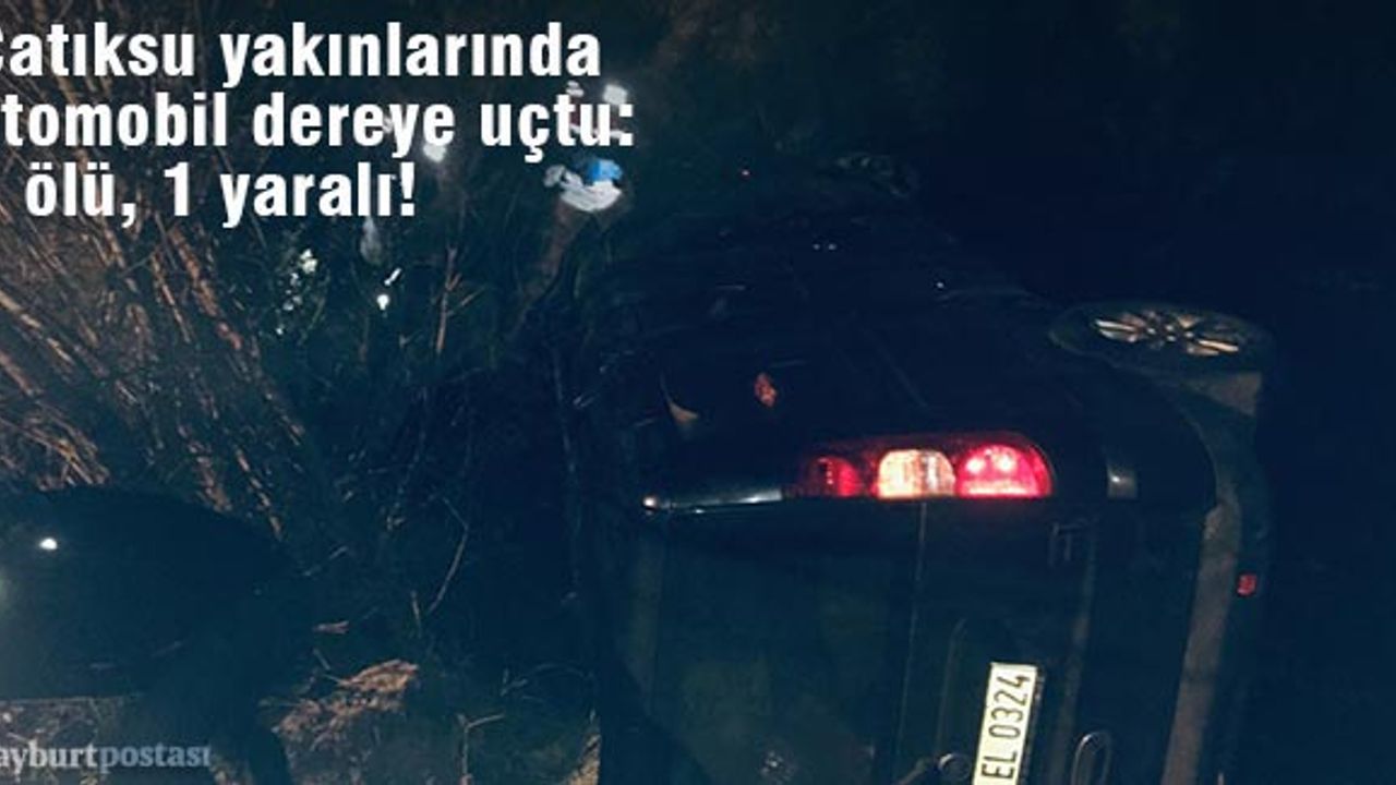Çatıksu yakınlarında otomobil dereye uçtu: 1 ölü, 1 yaralı!