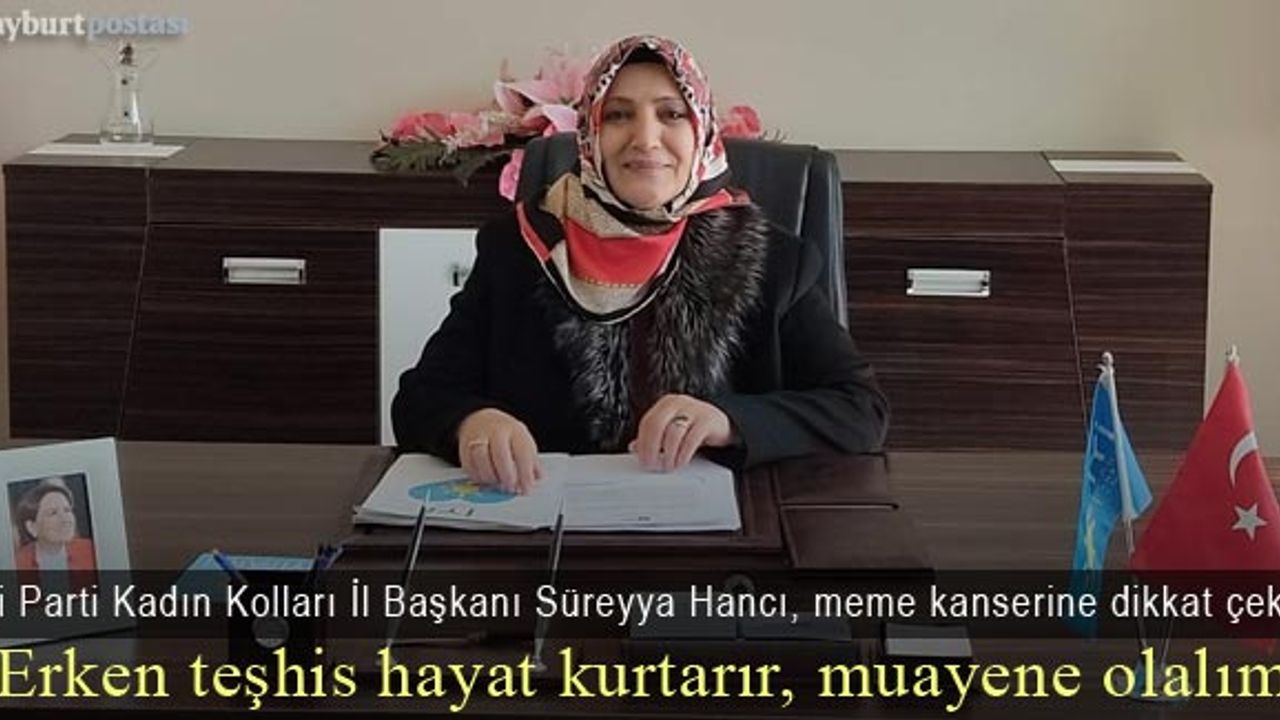 Süreyya Hancı, meme kanserine dikkat çekti