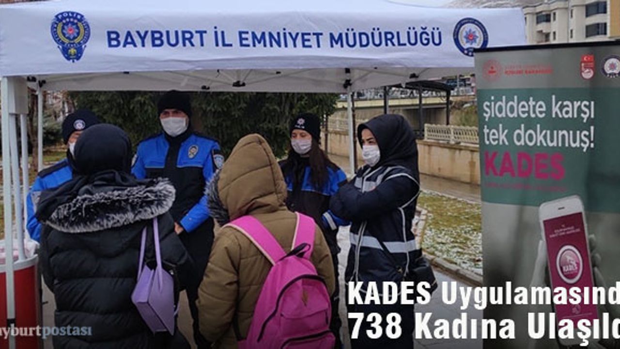 Bayburt'ta KADES Uygulamasında 738 Kadına Ulaşıldı