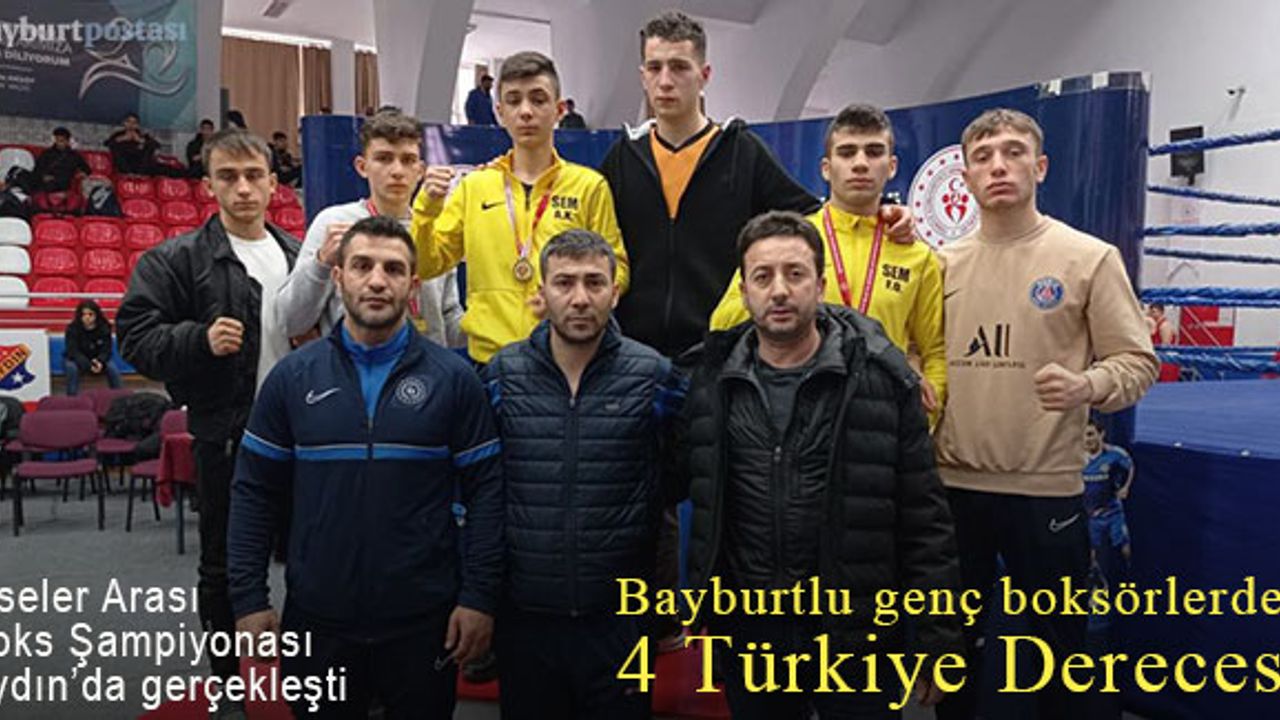 Bayburtlu Genç Boksörlerden 4 Türkiye Derecesi