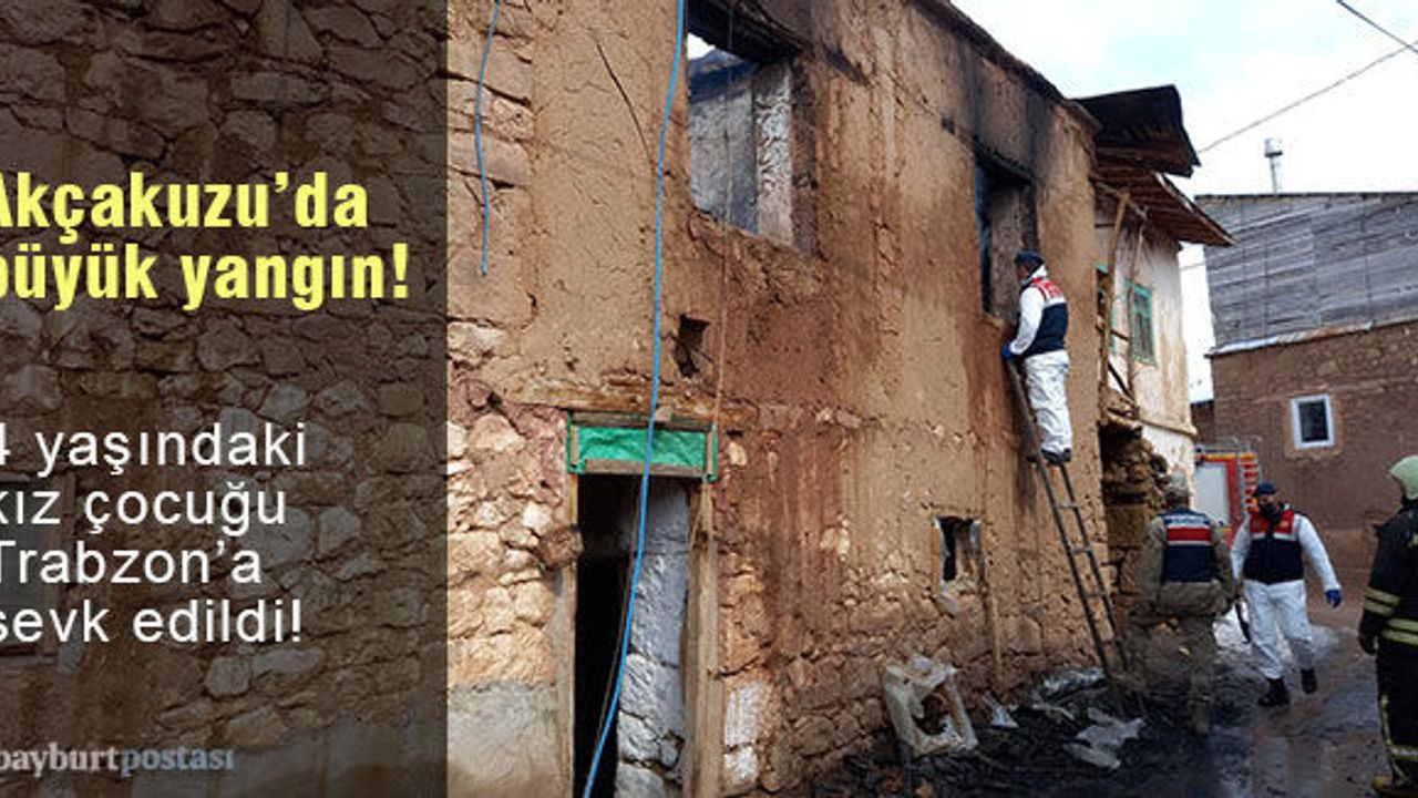 Akçakuzu'da yangın: 4 yaşındaki çocuk Trabzon'a sevk edildi!