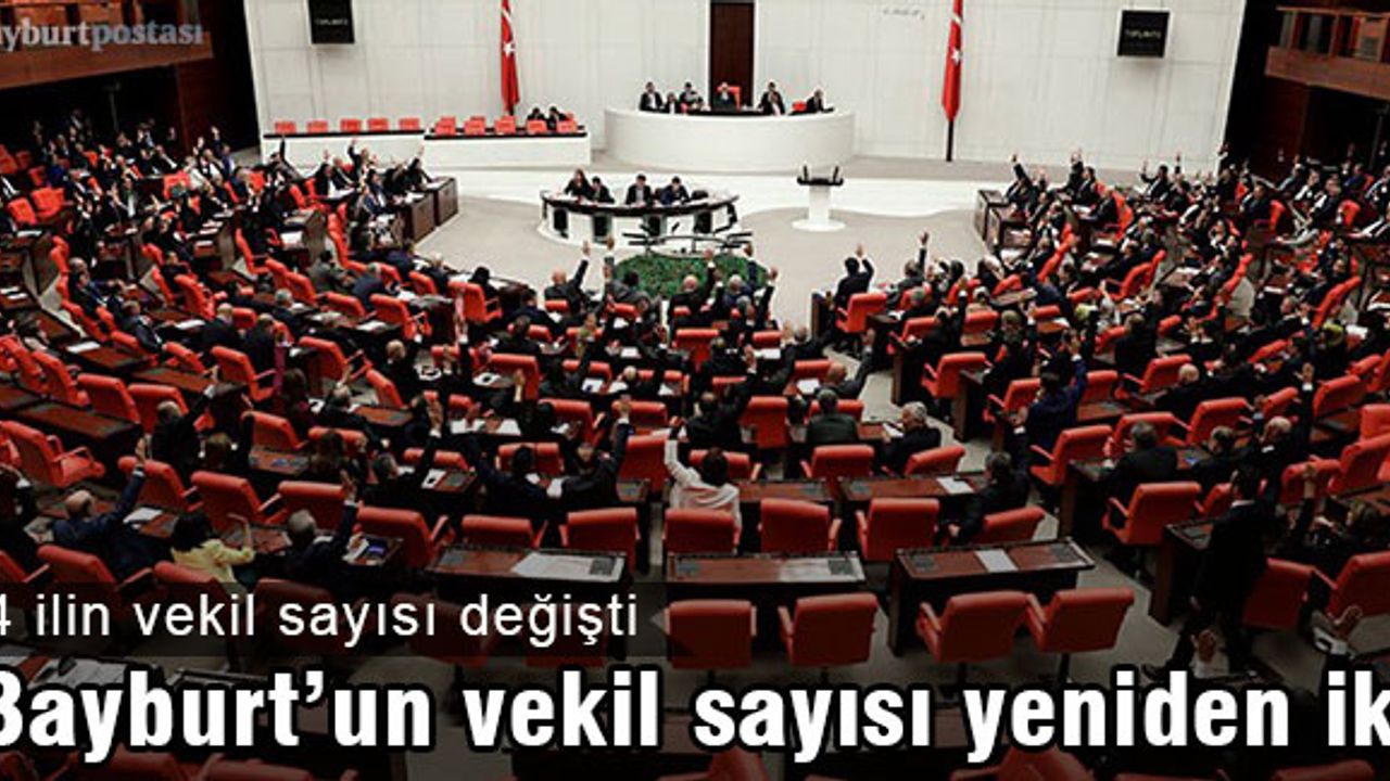 Bayburt'un milletvekili sayısı yeniden değişti