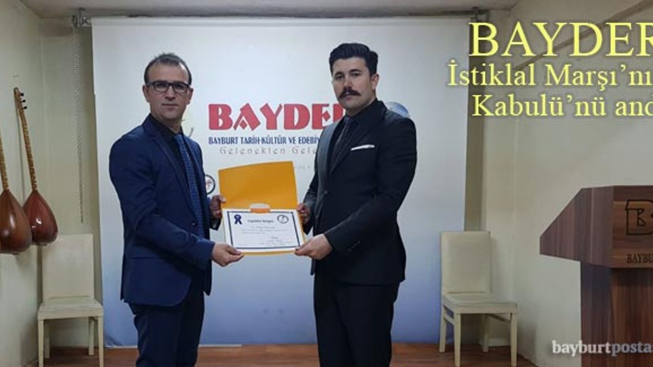 BAYDER, İstiklal Marşı'nın Kabulü'nü andı