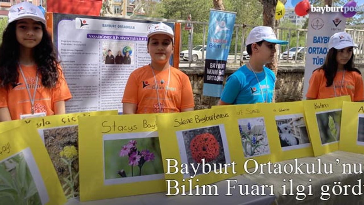 Bayburt Ortaokulu'nun Bilim Fuarı ilgi gördü