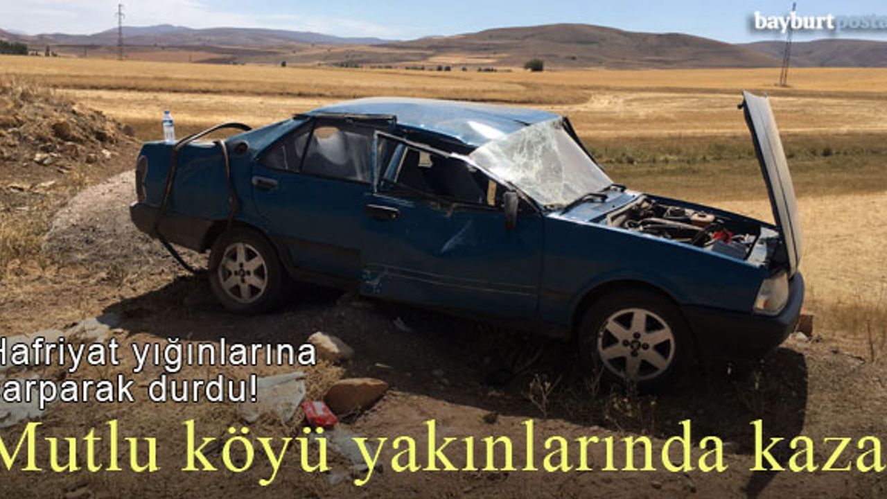 Mutlu köyü yakınlarında facianın eşiğinden dönüldü!
