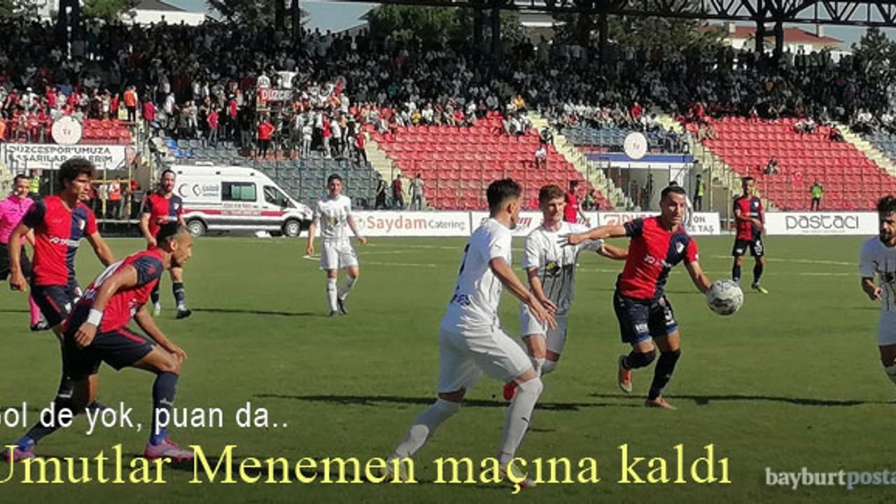 Bayburt Özel İdarespor, Düzce deplasmanında puanla tanışamadı!