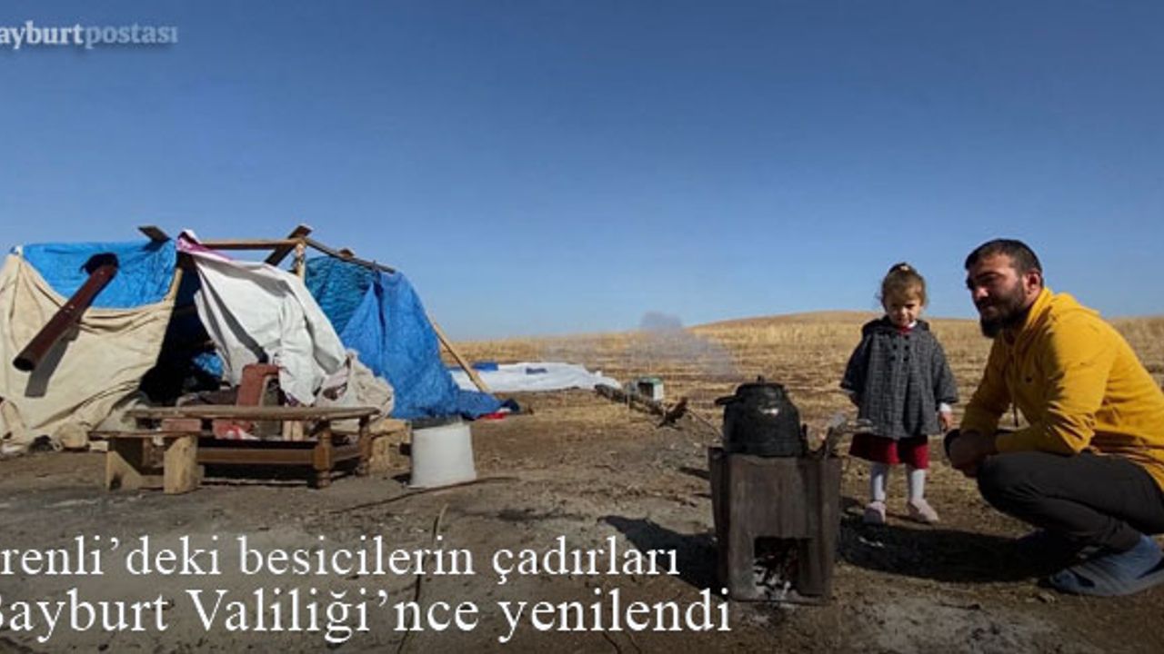 Bayburt Valiliğinden Erenli'deki besici kardeşlere yeni çadır
