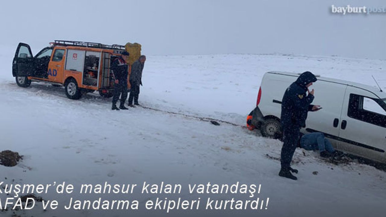 AFAD ve Jandarma, Kuşmer'de mahsus kalan vatandaşı kurtardı!